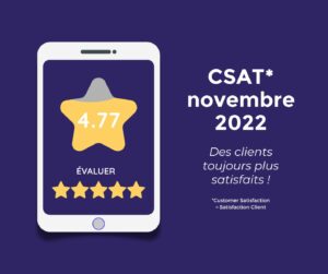 La satisfaction du mois de novembre 2022